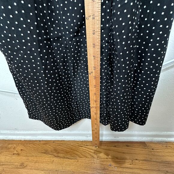 Audrey Halterneck Black White Polka Dot Open Tie Back Pleat Wide Leg Jumpsuit S - Picture 14 of 16